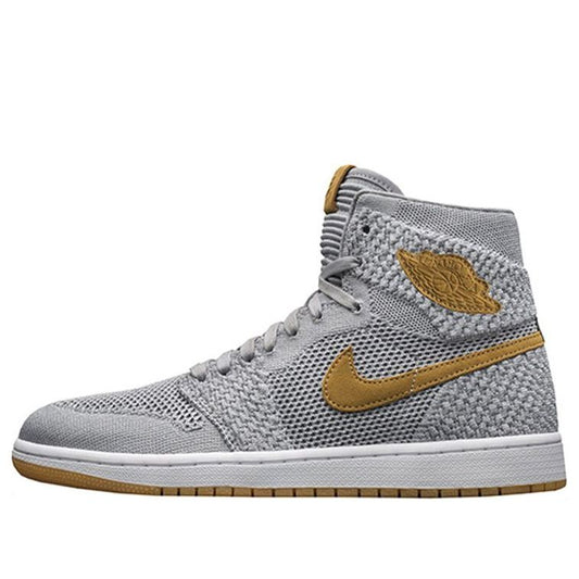 Air Jordan 1 Retro High OG Flyknit 'Wolf Grey'  919704-025 Epoch-Defining Shoes