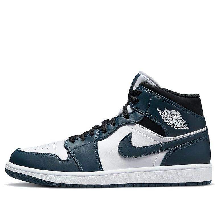 Air Jordan 1 Mid 'Armory Navy Dark Teal'  554724-411 Signature Shoe