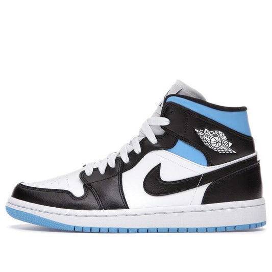 (WMNS) Air Jordan 1 Mid 'University Blue Black White'  BQ6472-102 Classic Sneakers